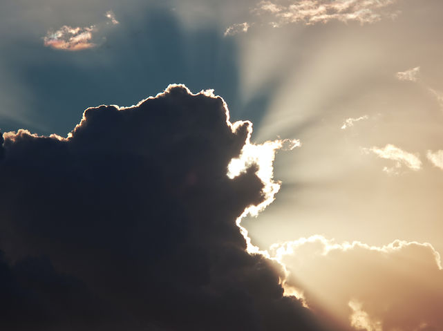 a cloudy sky clearing