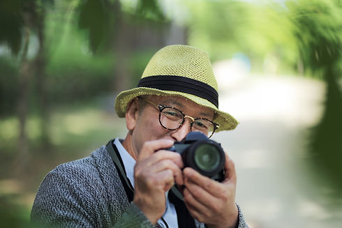 Elderly Taking Picture