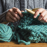 Woman Knitting