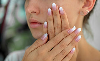Woman with Ombre Nails