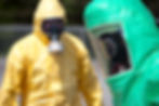 Two men in protective gear