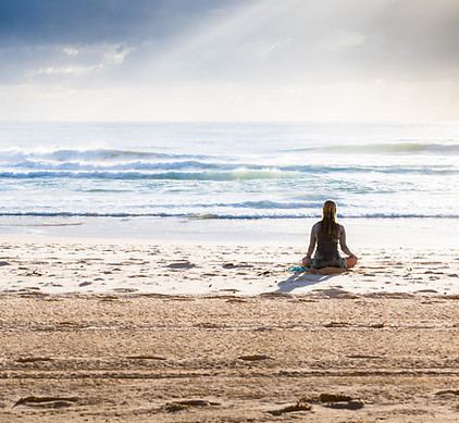 Meditating on the Beach
