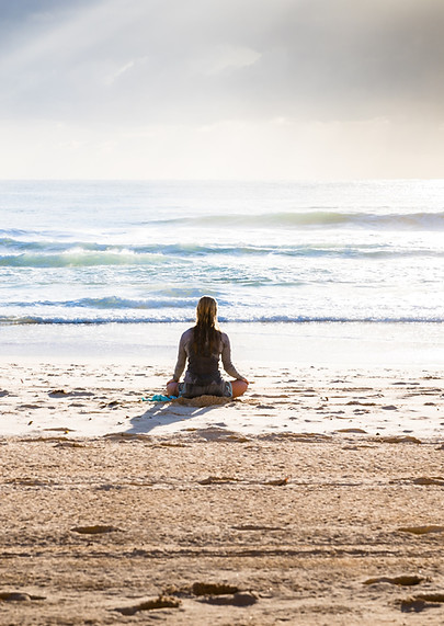 Meditating on the Beach
