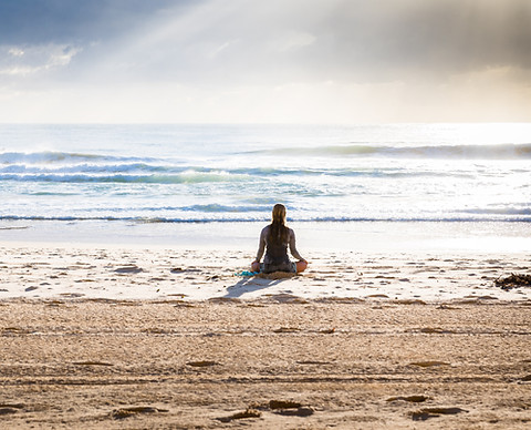 Meditating on the Beach