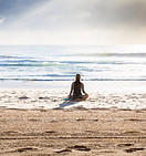 Meditating on the Beach