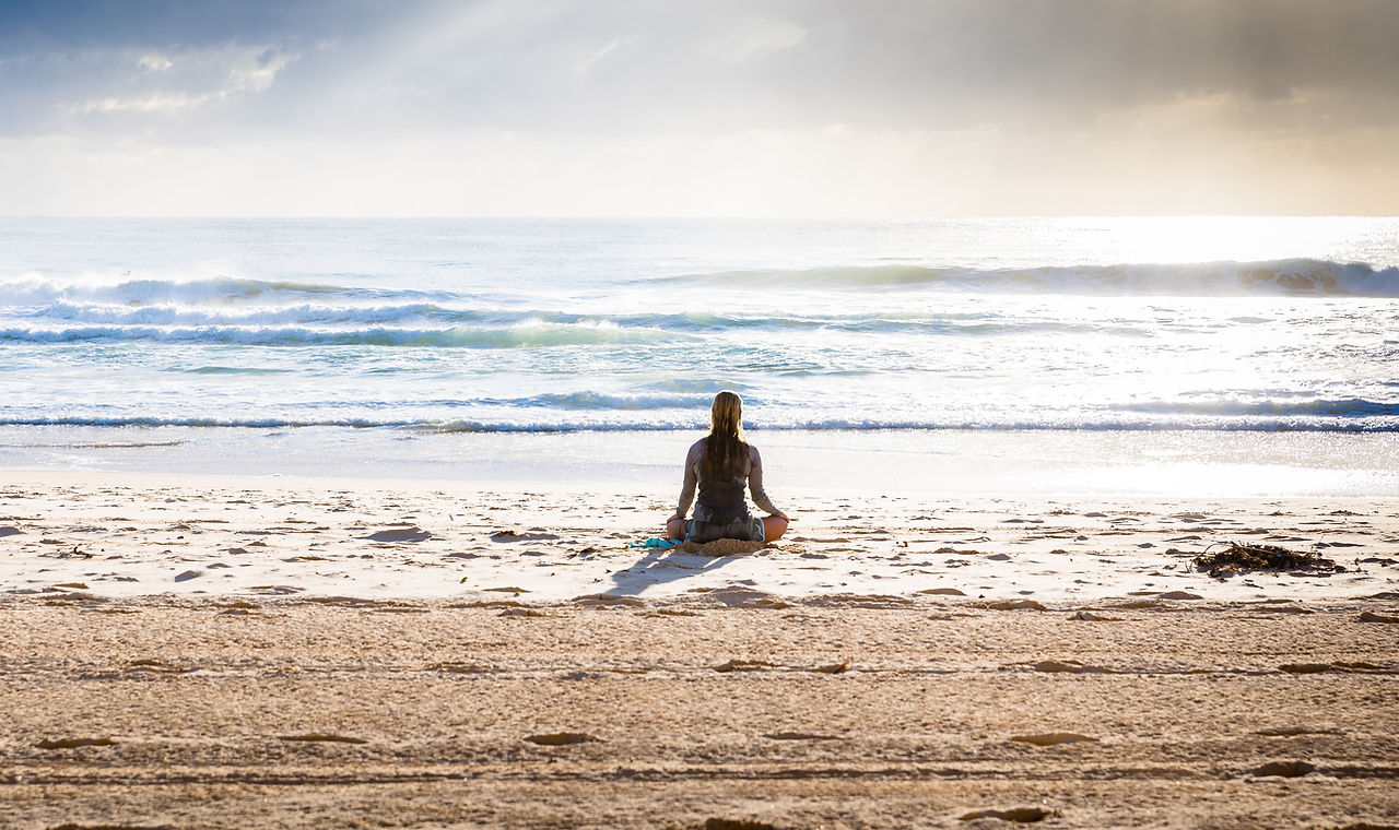 Meditating on the Beach