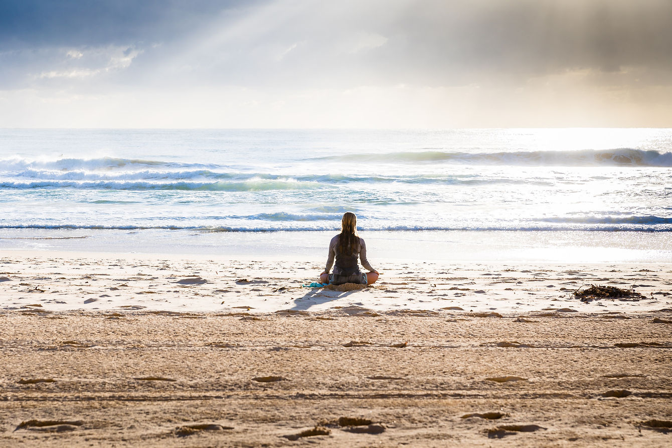 Meditating on the Beach