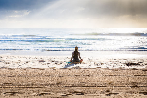 Meditating on the Beach