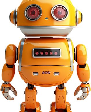 Orange Robot Illustration