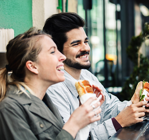 Friends Eating Outdoors