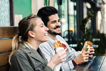 Friends Eating Outdoors