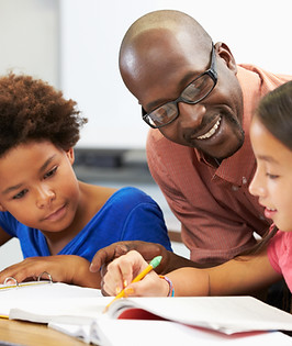 Male Teacher with Students