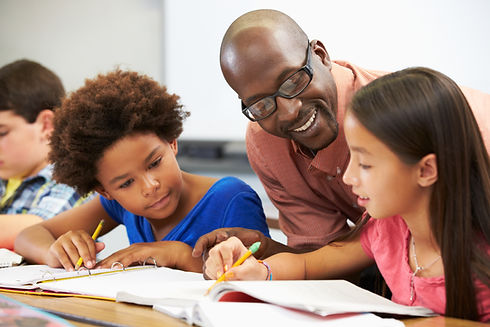 Male Teacher with Students