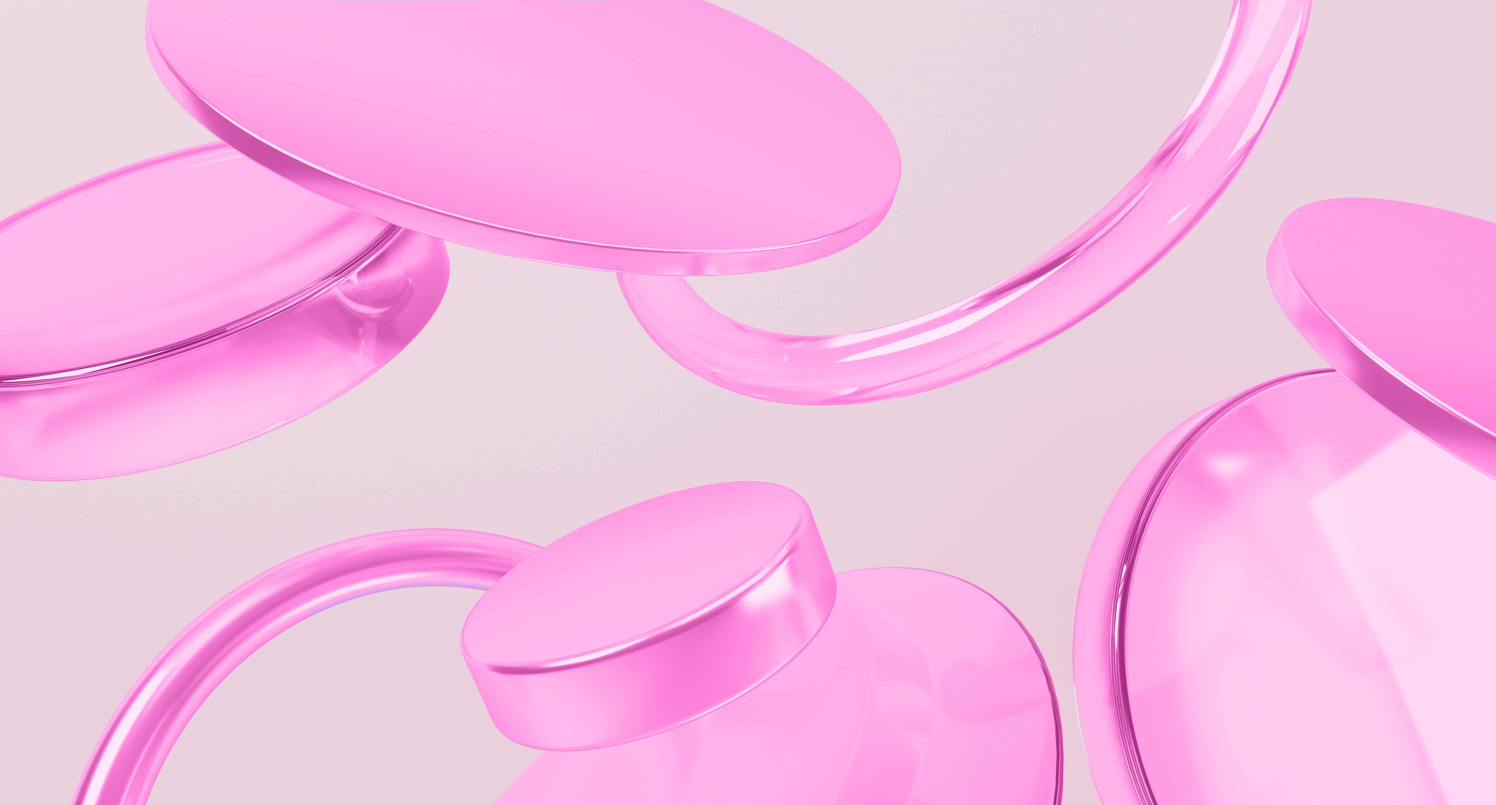 Pink Abstract Shapes
