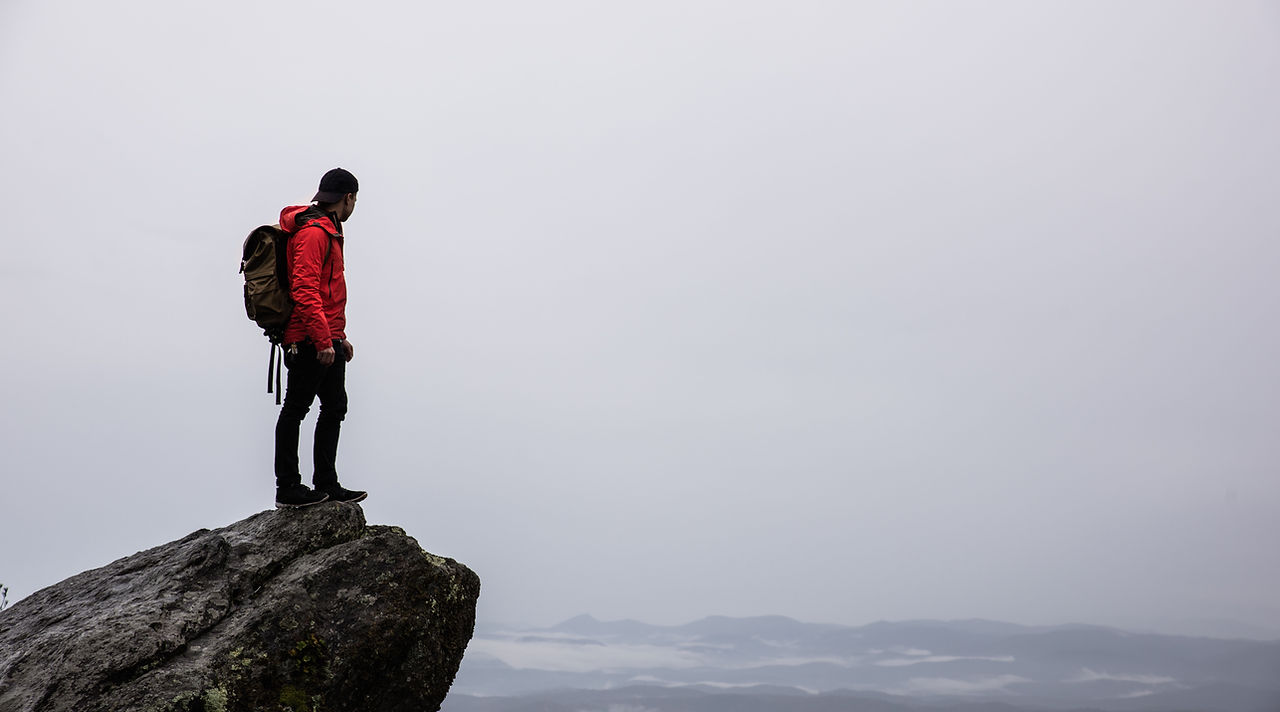 Mountain Cliff Hiker