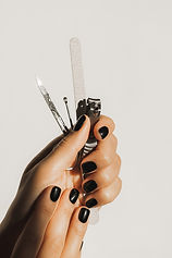 Black Nails with Tools