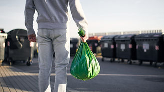 Green Trash Bag