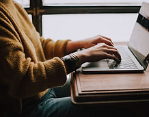 Typing on Laptop