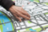 Mapa de la ciudad con Braille