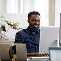 Office Worker Smiling
