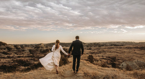 Bride and Groom in Nature