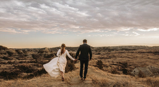 Bride and Groom in Nature