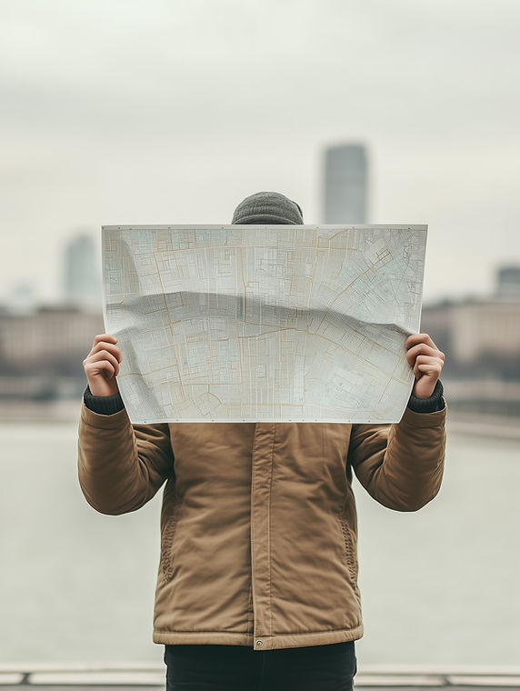 Person Holding Map