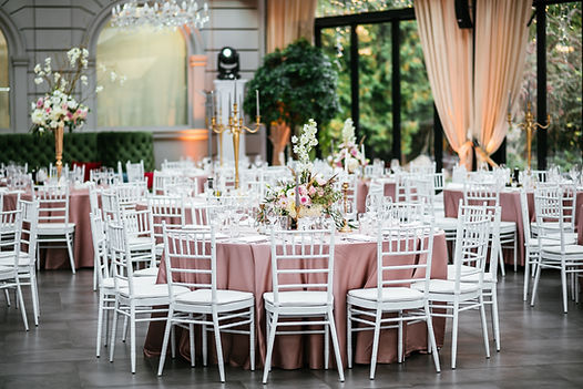 Elegant wedding reception setup