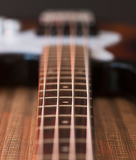 Close Up View of Bass Guitar Strings
