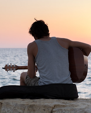Guitarist at Sunset