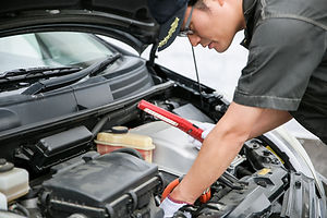 Mechanic Repairing Car