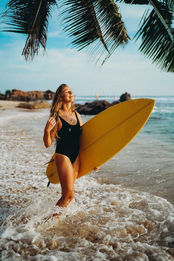 Surfer Enjoying the Beach