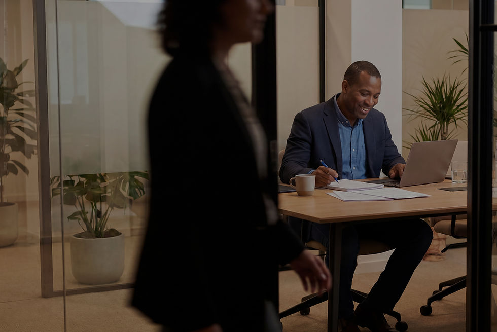 Man Working Desk