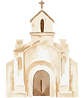 Ilustración de una iglesia histórica
