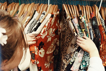 Browsing Clothing Rack