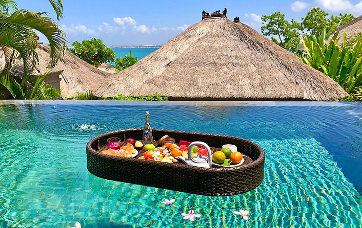 breakfast at the pool