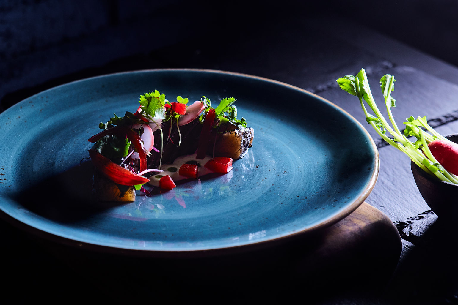 Steak de saumon aux légumes