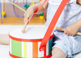Toddler Playing Drums