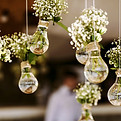 Hanging floral decor bulbs