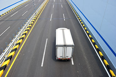 Truck Driving On Highway