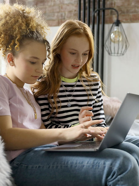 Teen Girls Collaborating