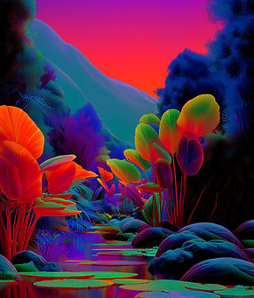 Colorful Tropical Scene