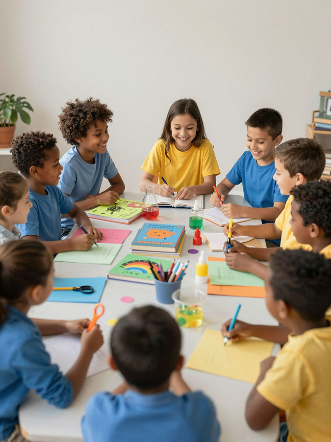 Children Collaborating Together