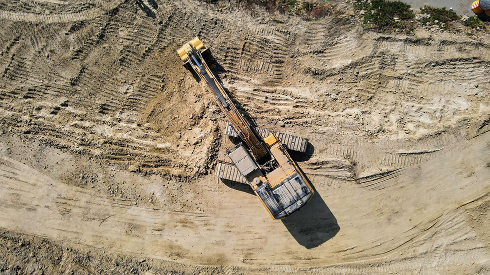 Graafmachine in de bouw