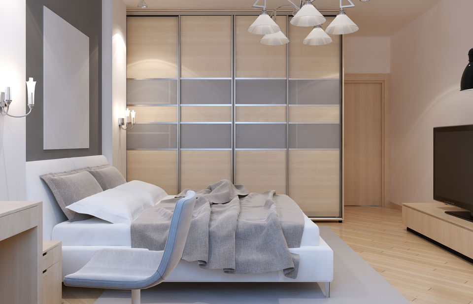 fitted wardrobes in a bedroom