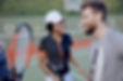 Tennis Players Chatting