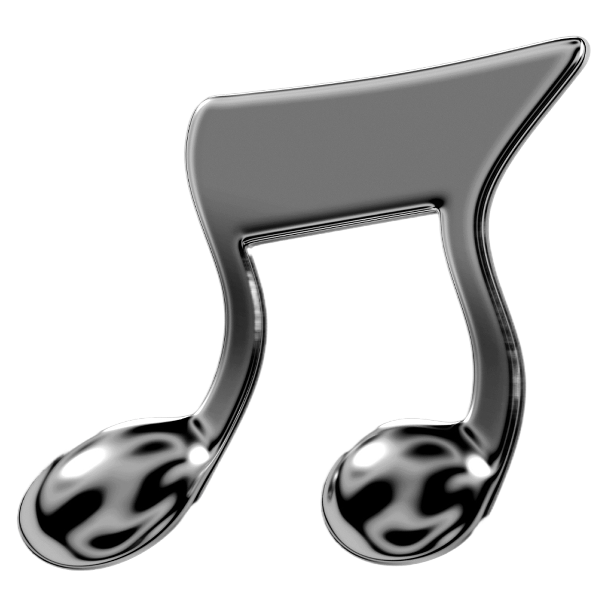 Chrome Musical Note