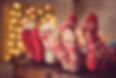 Festive Socks by Fireplace
