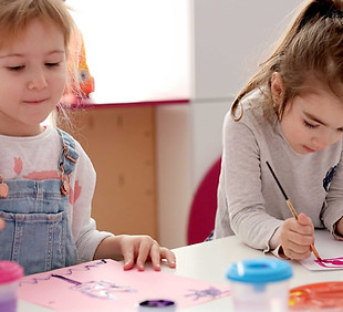 Girls in Painting Class