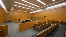 Inside a court room